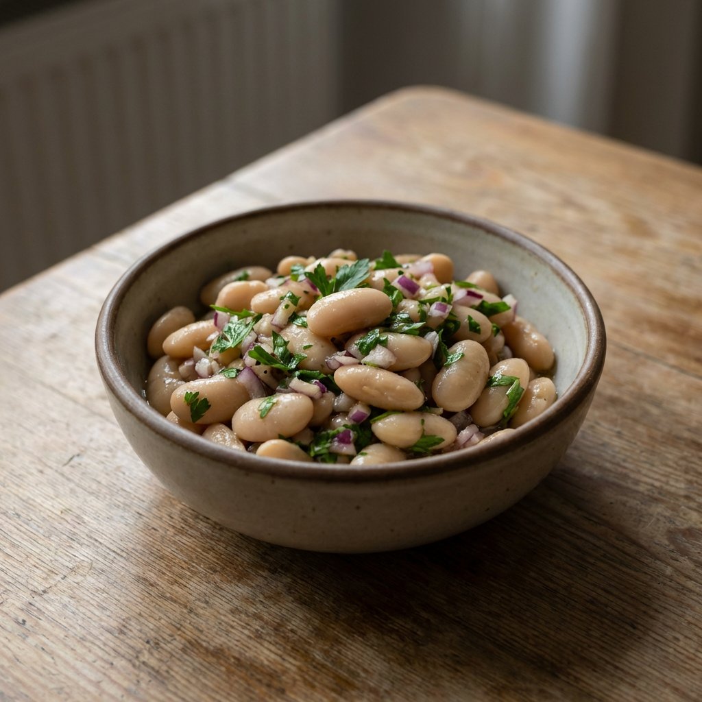 Dicke-Weiße-Bohnensalat