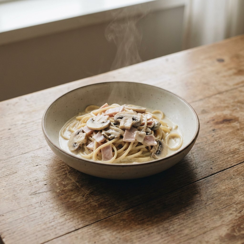 Pasta Funghi Prosciutto