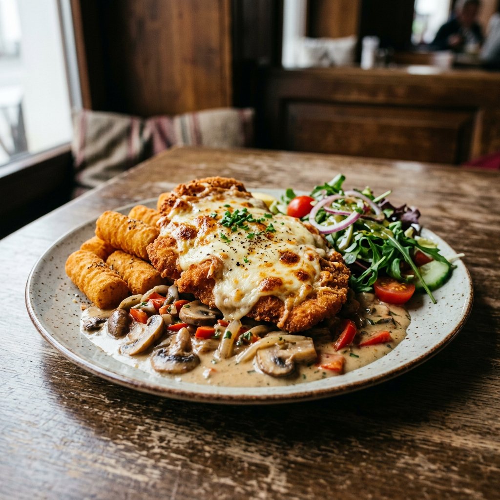 Schnitzel Cheesys (mit Käse überbacken)