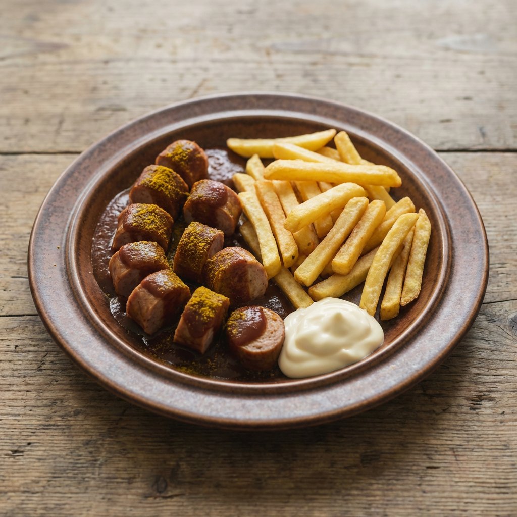 Currywurst mit Pommes frites