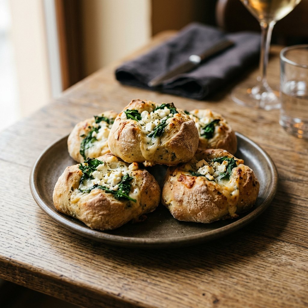 Pizzabrötchen Spinat