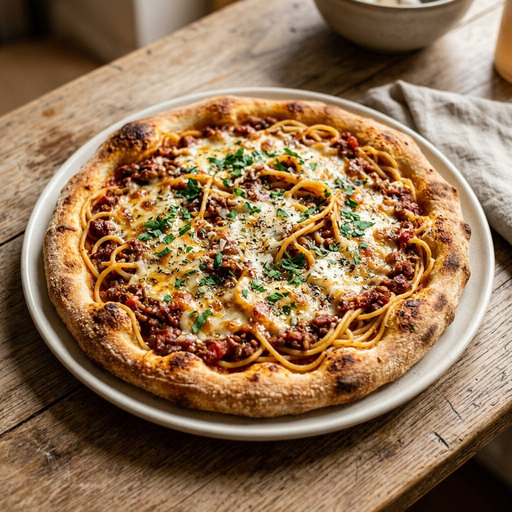 Pizza Spaghetti Bolognese