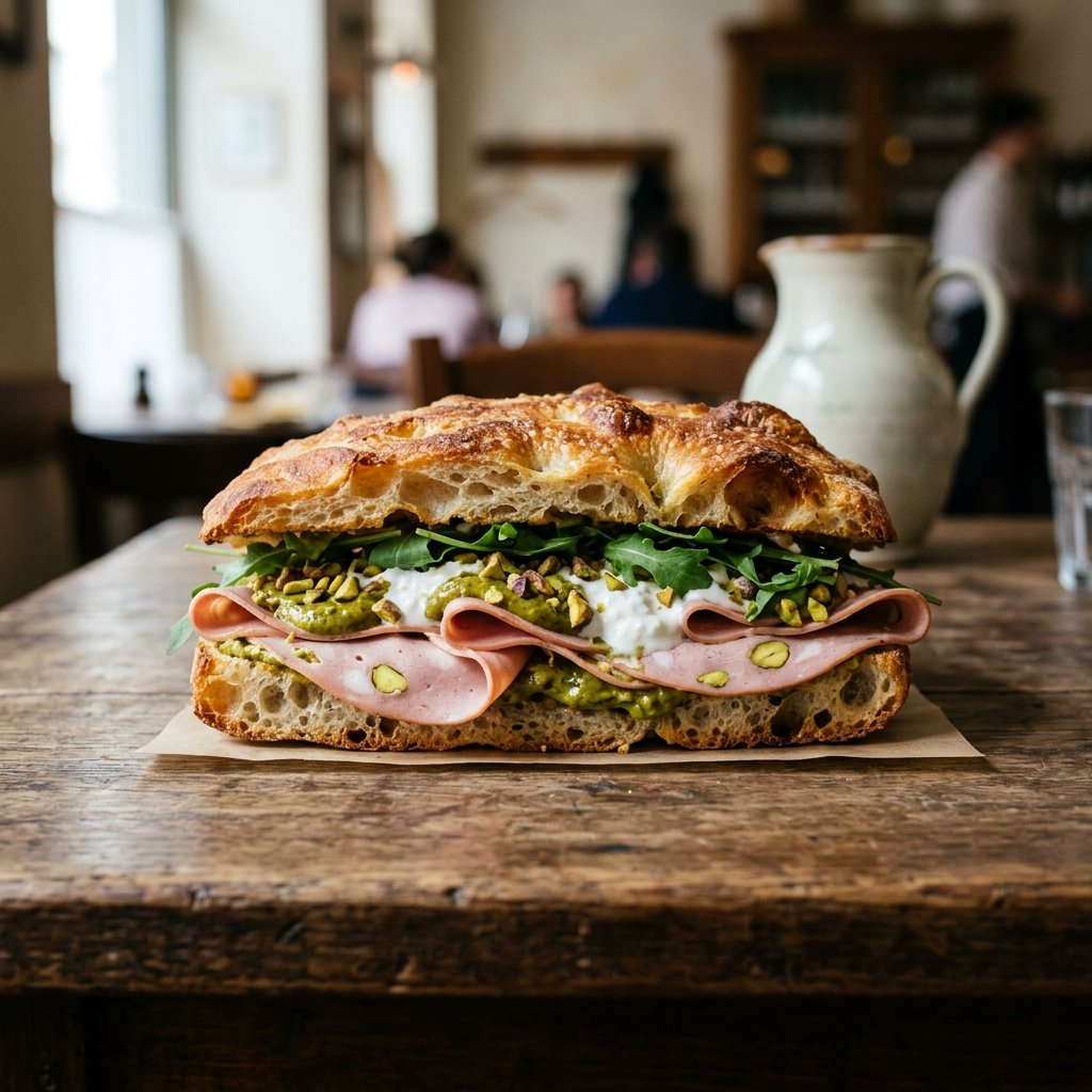 Schiacciata Mortadella Pistacchio
