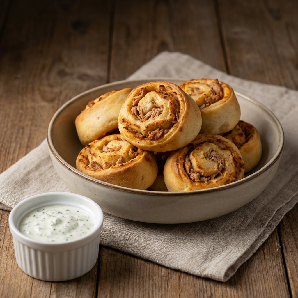 Pizzabrötchen gefüllt mit Thunfisch