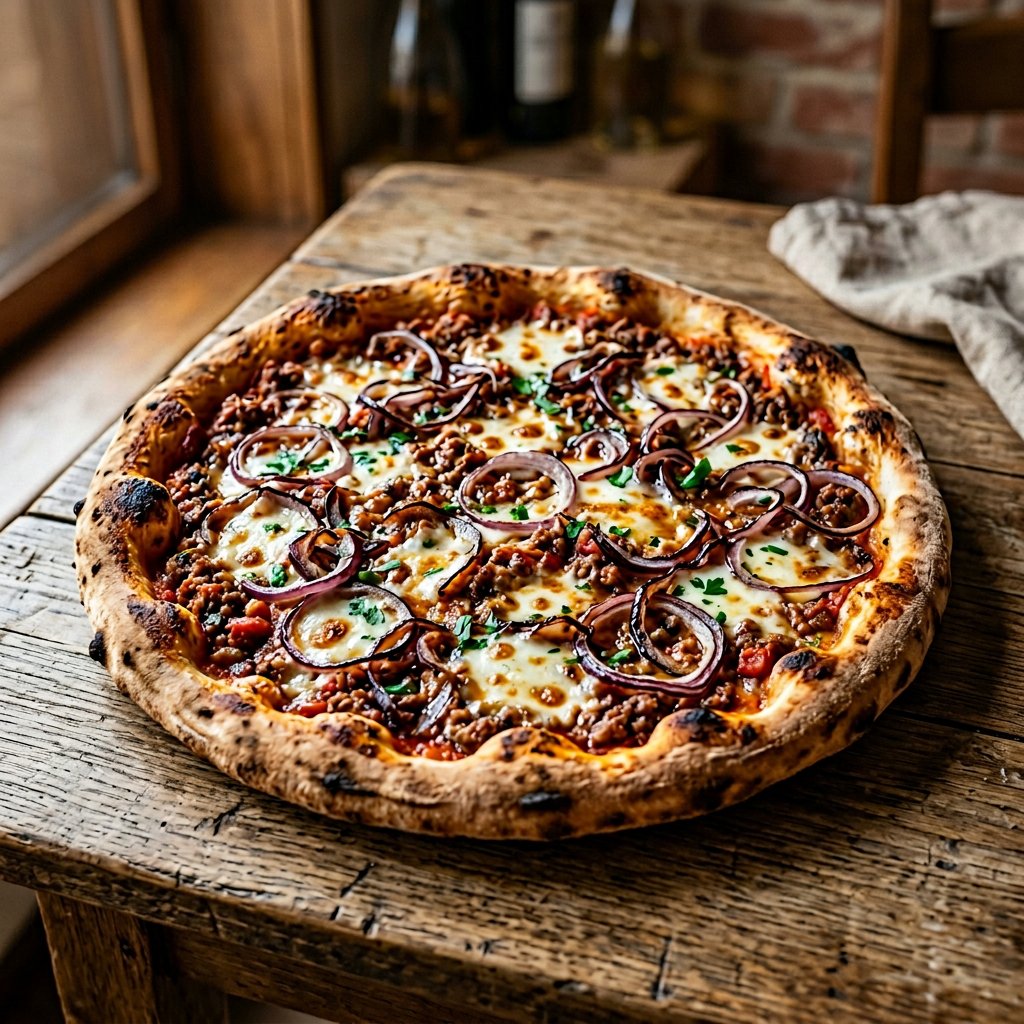Pizza Bolognese e Cipolla