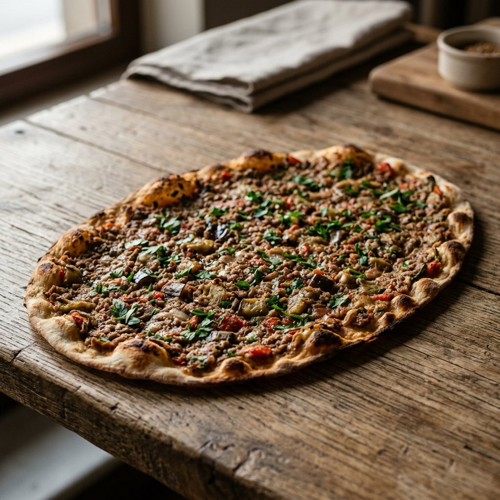 Patlıcanlı Lahmacun (Acısız)