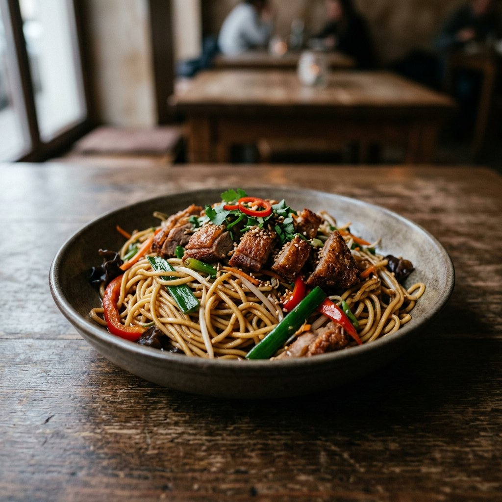 Asiatisch -Gebratene Nudeln