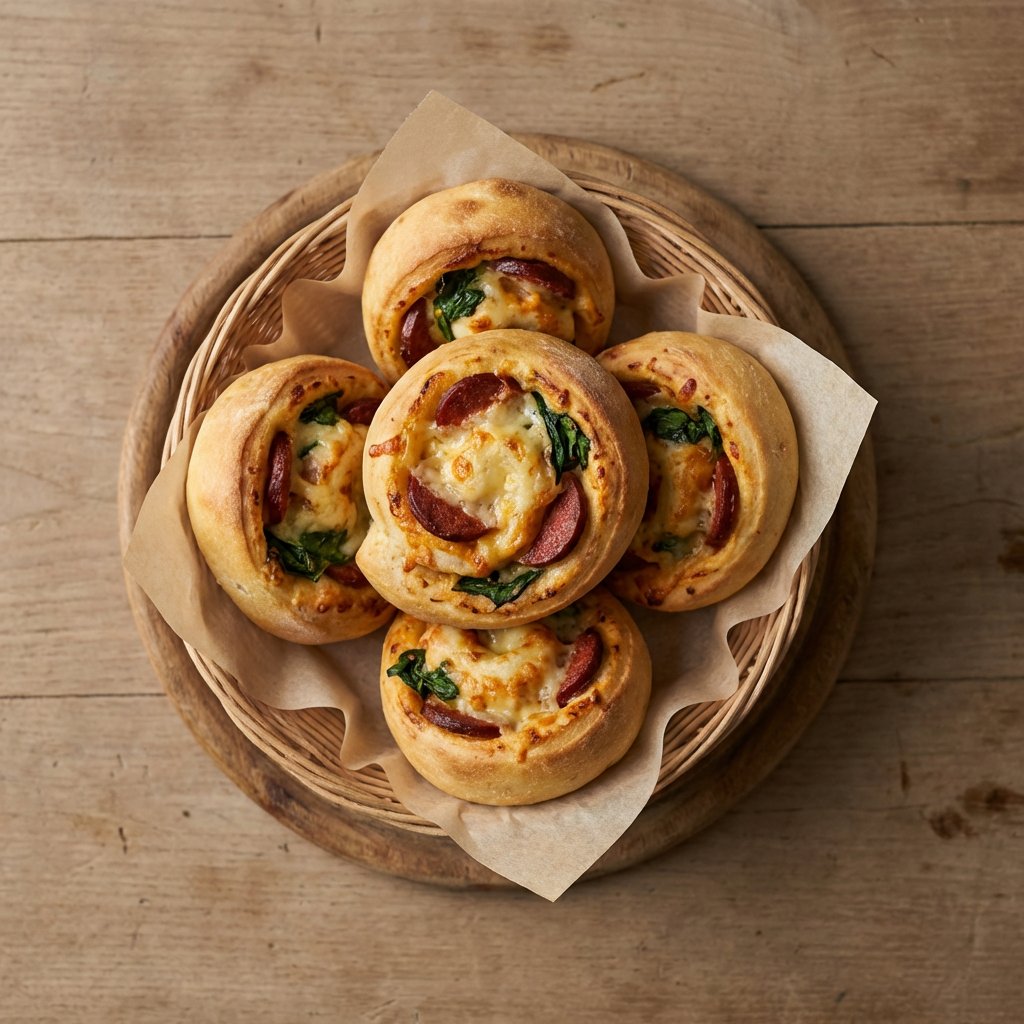 Gefüllte Pizzabrötchen