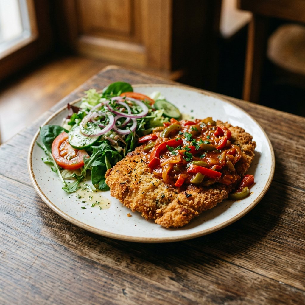 Paprika Schnitzel nach ungarischer Art