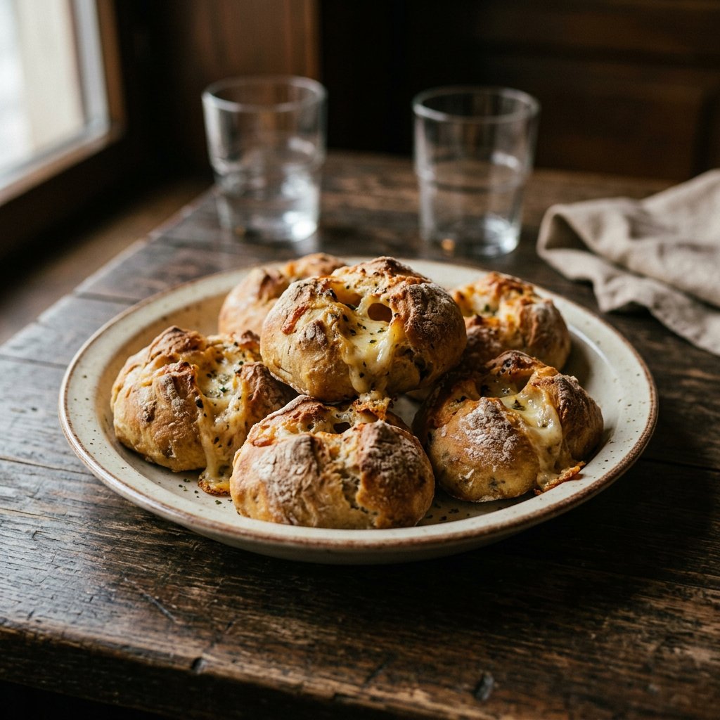 Gefüllte Pizzabrötchen mit Käse