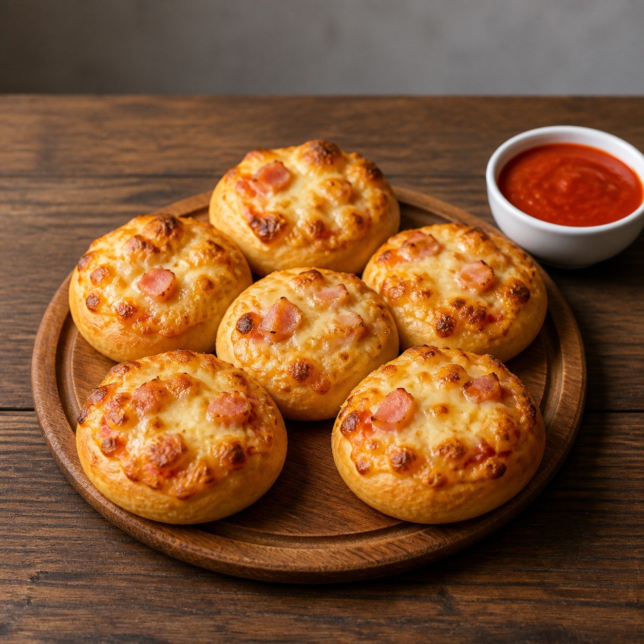 Pizzabrötchen mit Putenschinken