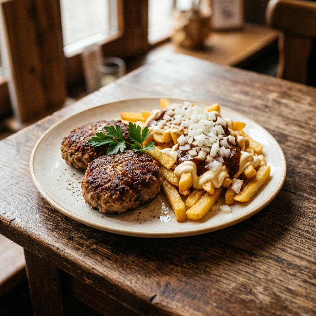 Frikadellen mit Pommes frites Spezial