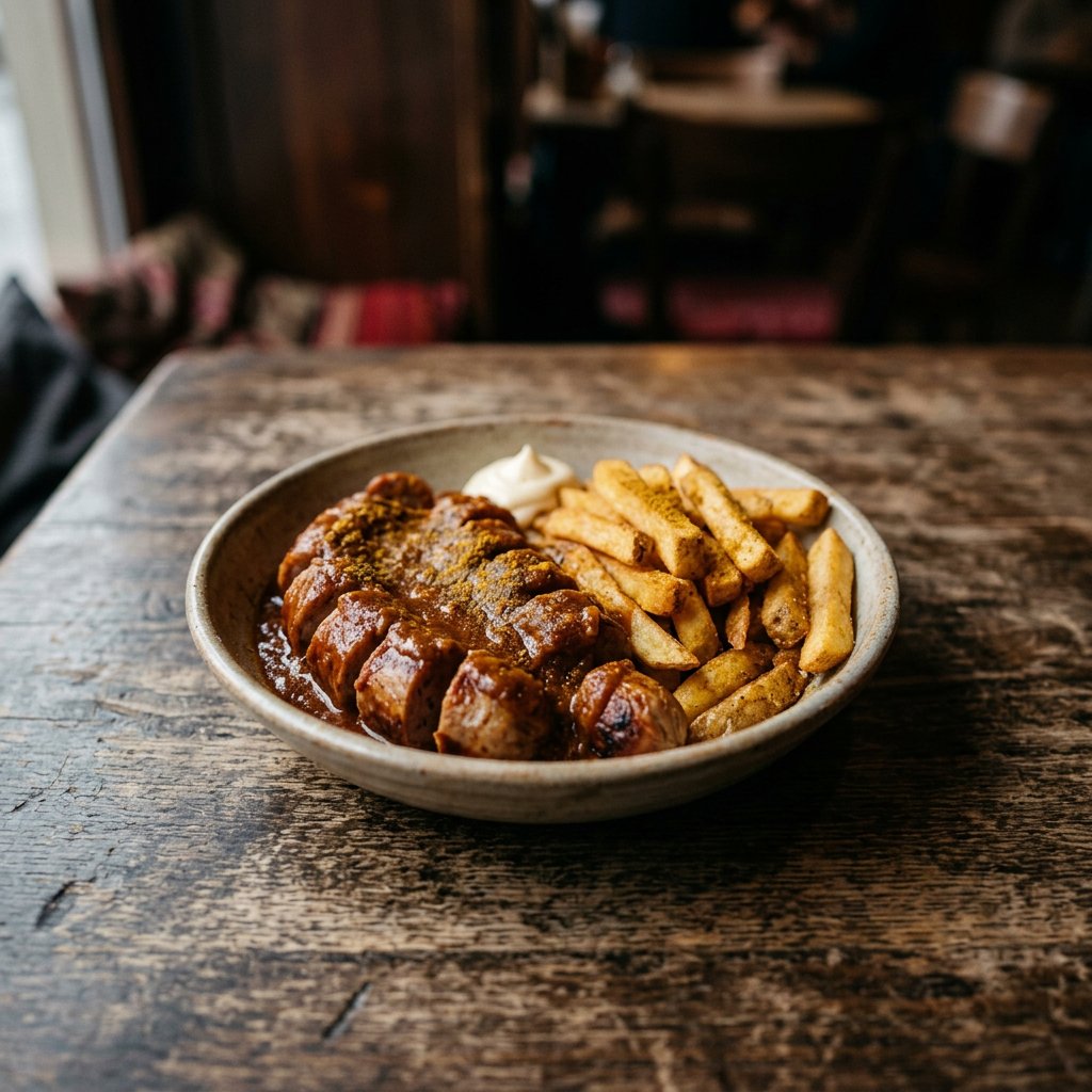 Currywurst mit Pommes