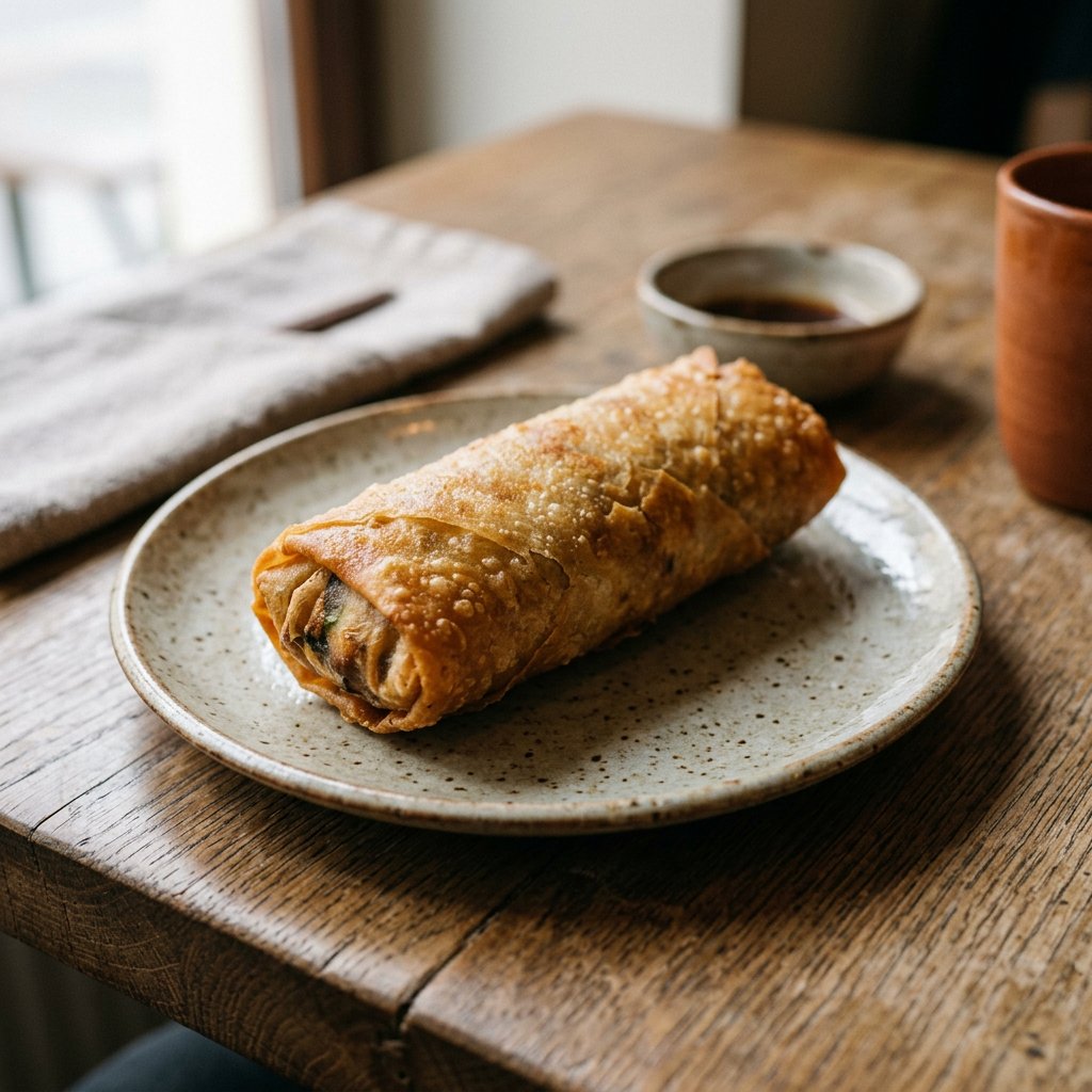Große Frühlingsrolle mit Hähnchen