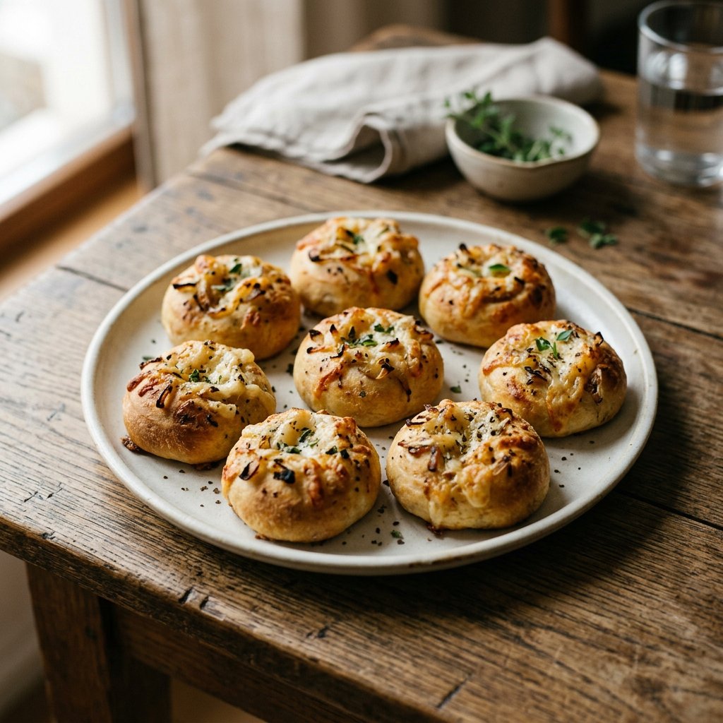 Pizzabrötchen mit Zwiebel