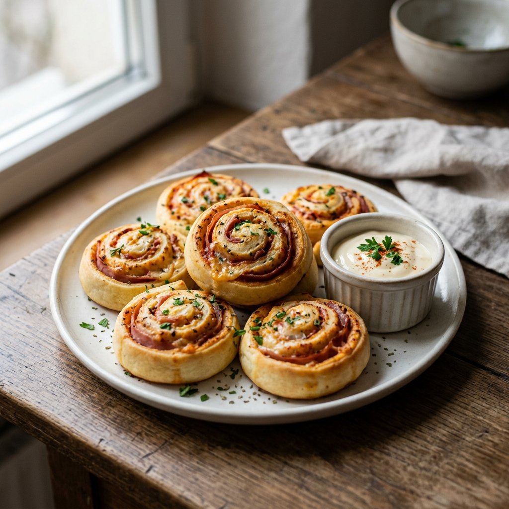 Pizzaschnecken mit Vorderschinken