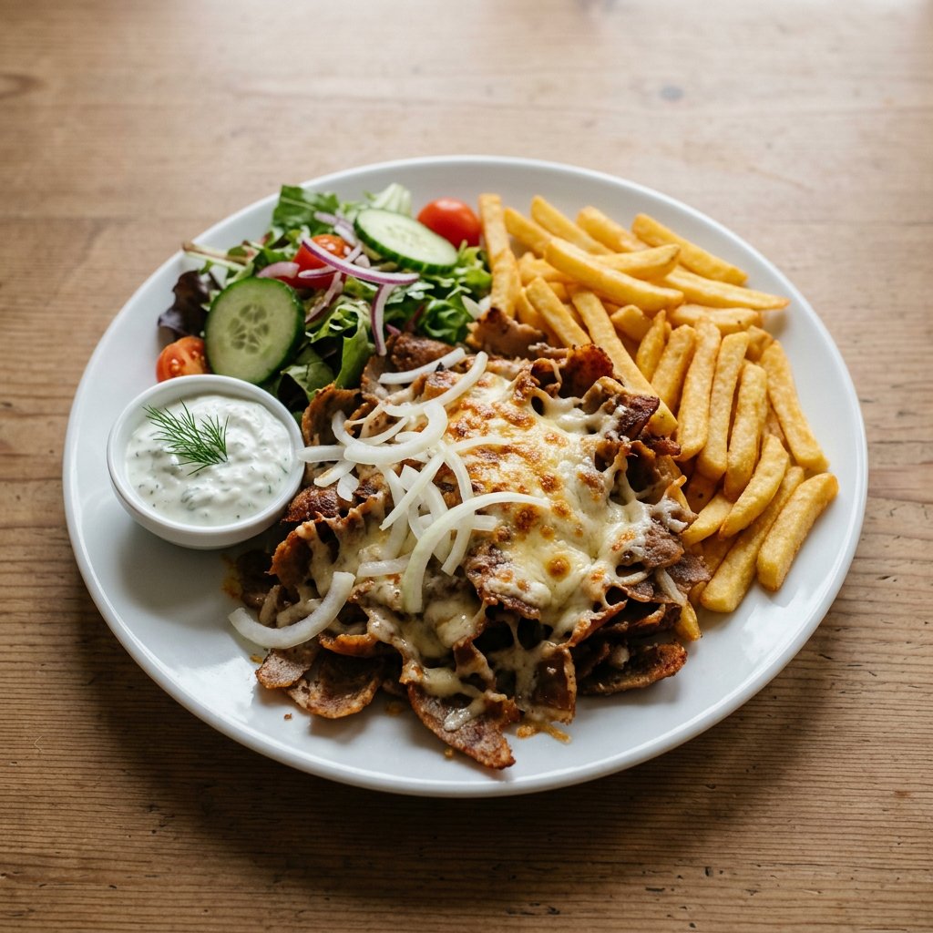 Überbackener Gyros-Teller