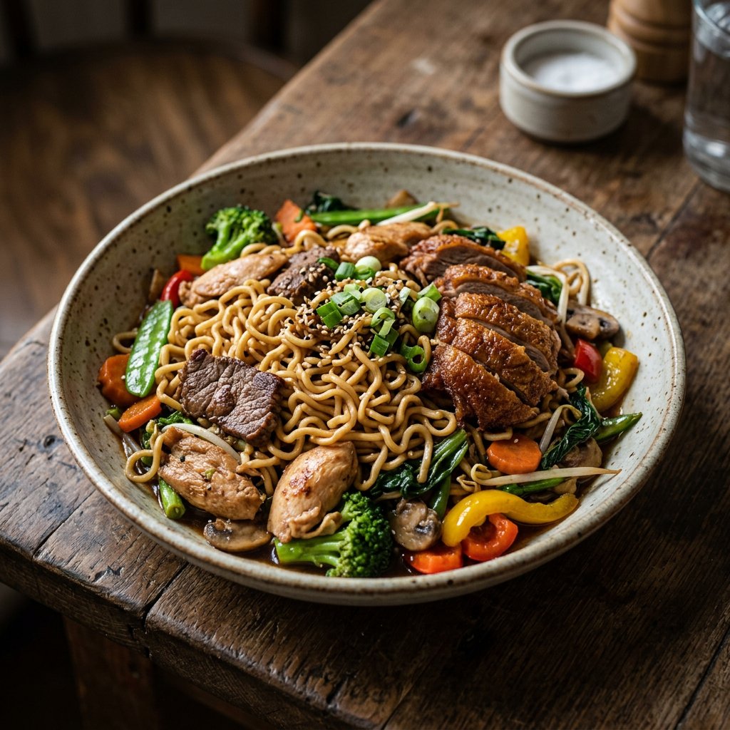Asiatisch -Gebratene Nudeln