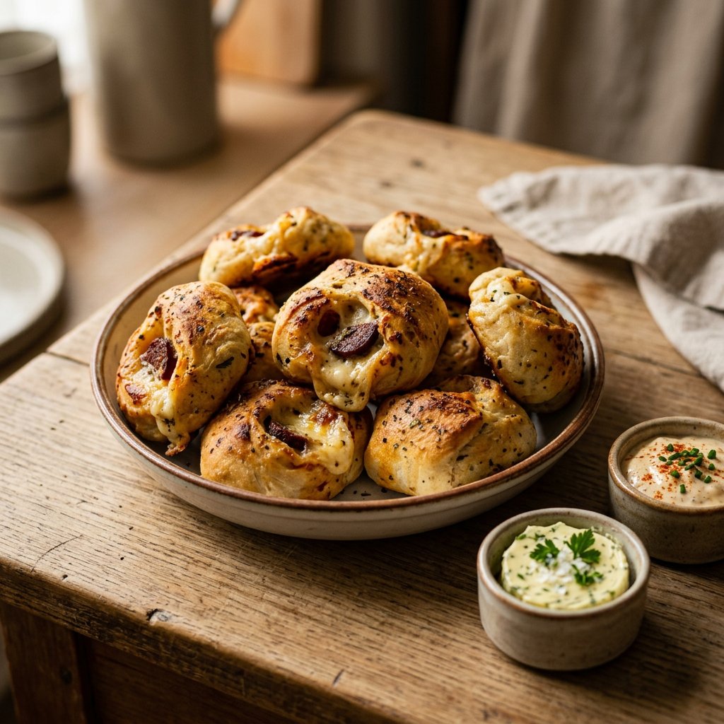 Pizzabrötchen Sucuk