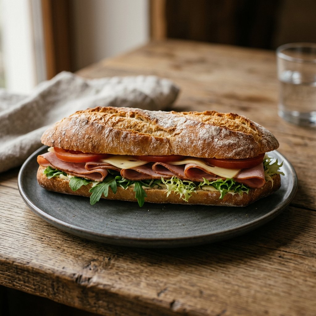 Baguette mit Vorderschinken