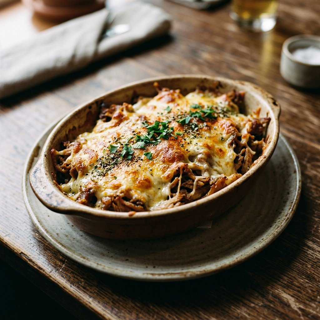 Überbackenes Gyros mit Käse