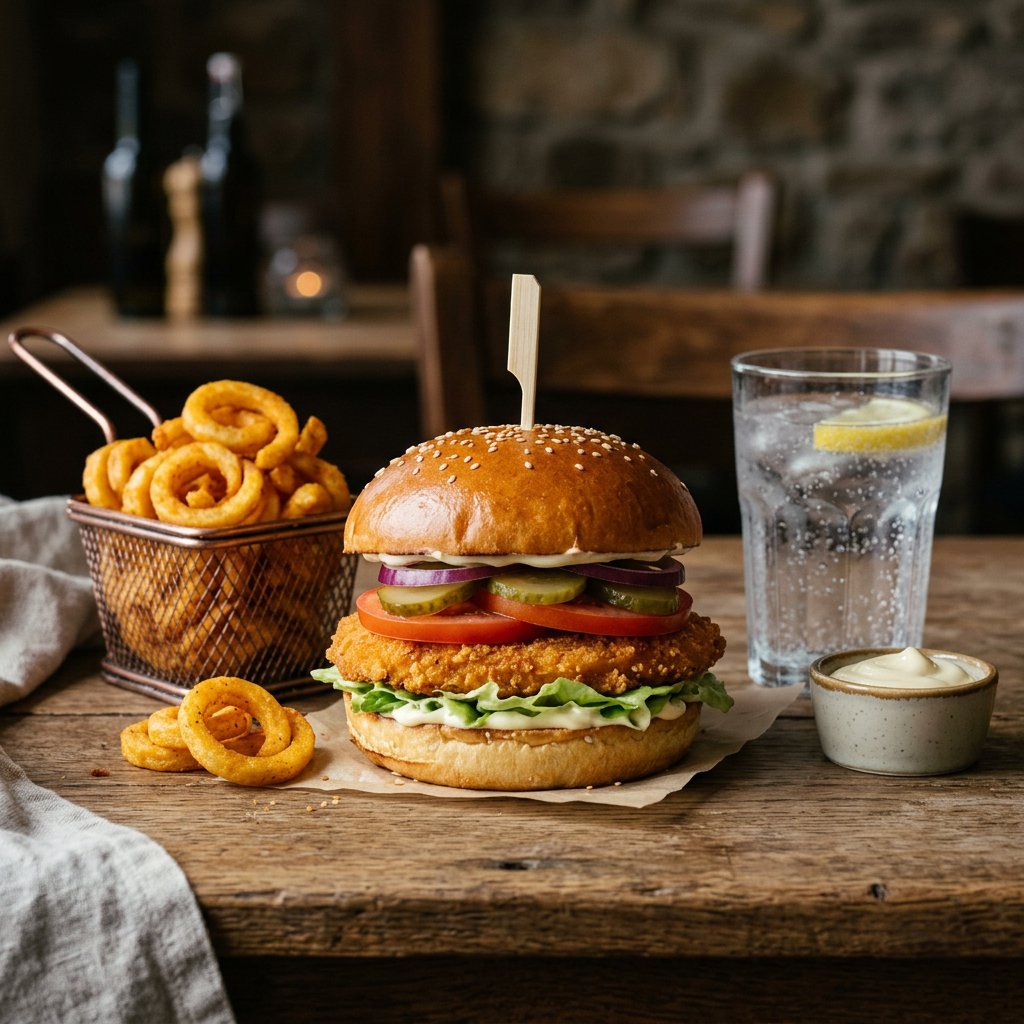 Veggie Chicken Burger Menü