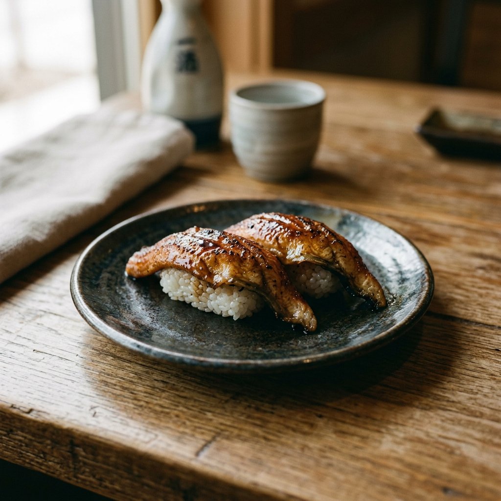 104.  Unagi Sushi 2 Stück · 鳗鱼手握