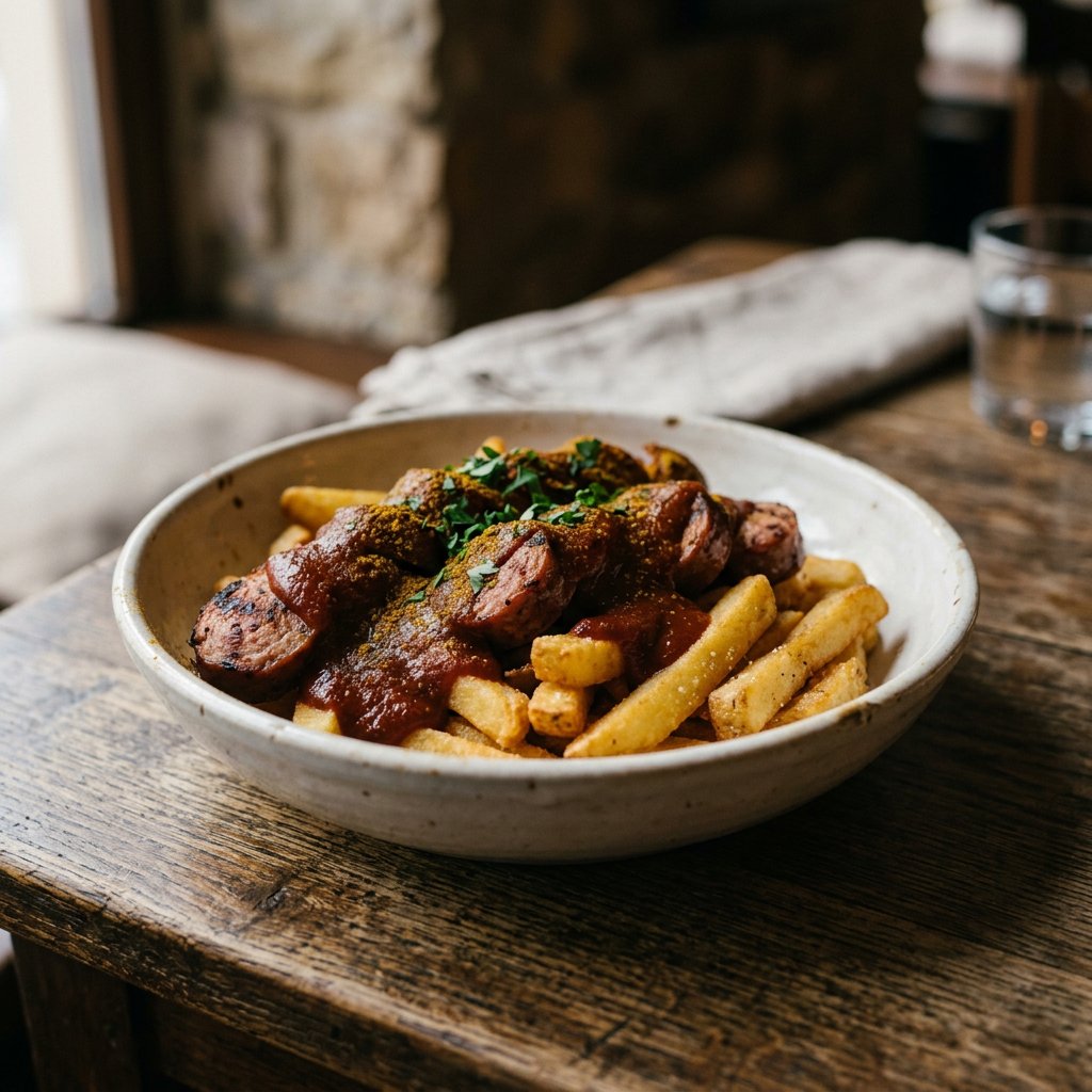 Currywurst mit Pommes frites