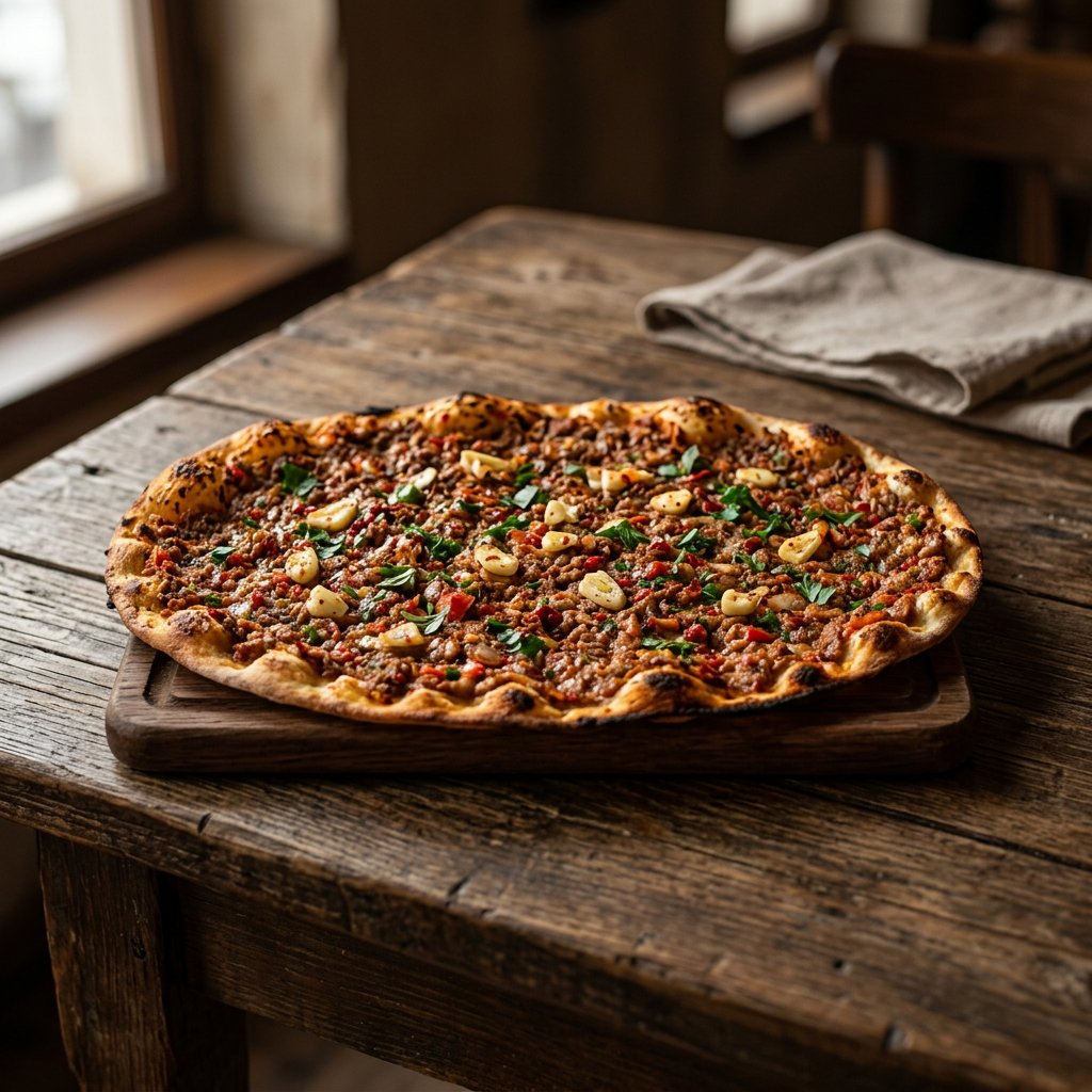 Sarımsaklı Lahmacun (Acılı)
