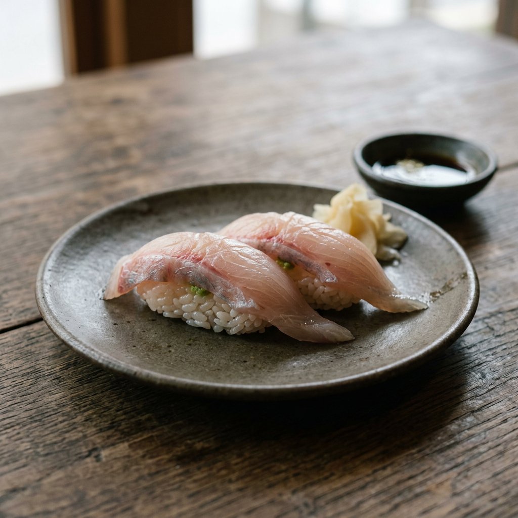 103.  Suzuki Sushi 2 Stück · 海鲈鱼手握