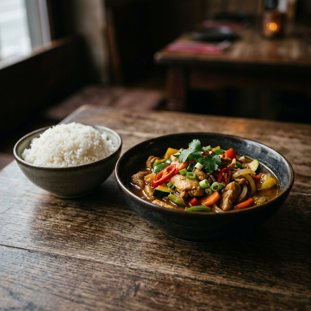 Hühnerfleisch in Curry