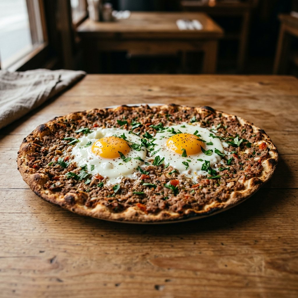 Yumurtalı Lahmacun (Acısız)