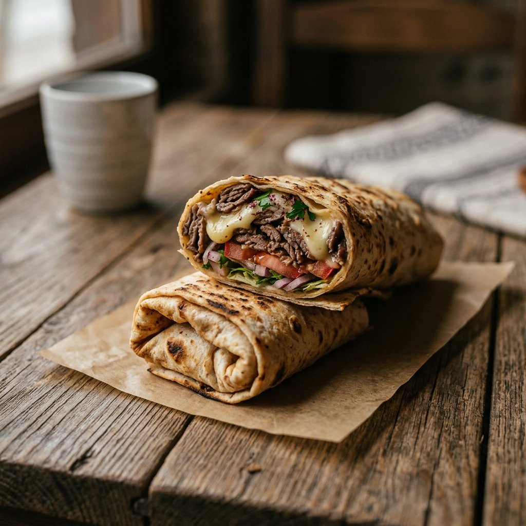Kaşarlı Et Döner Dürüm Medium 