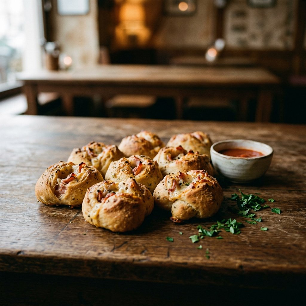 Pizzabrötchen mit Kochschinken