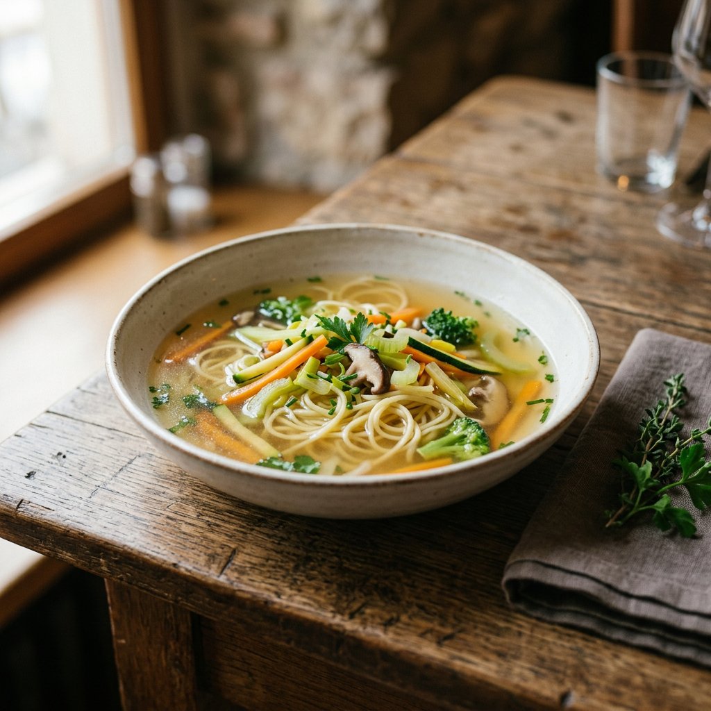 Nudelsuppe mit Gemüse