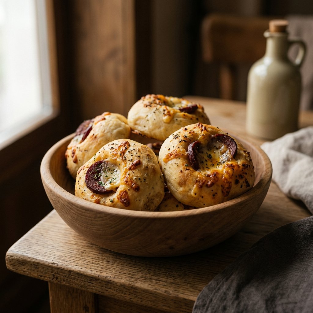 Pizzabrötchen Sucuk