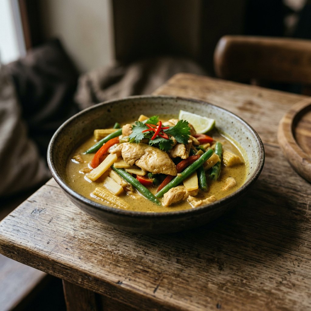 Gelbes Curry Hühnerfleisch