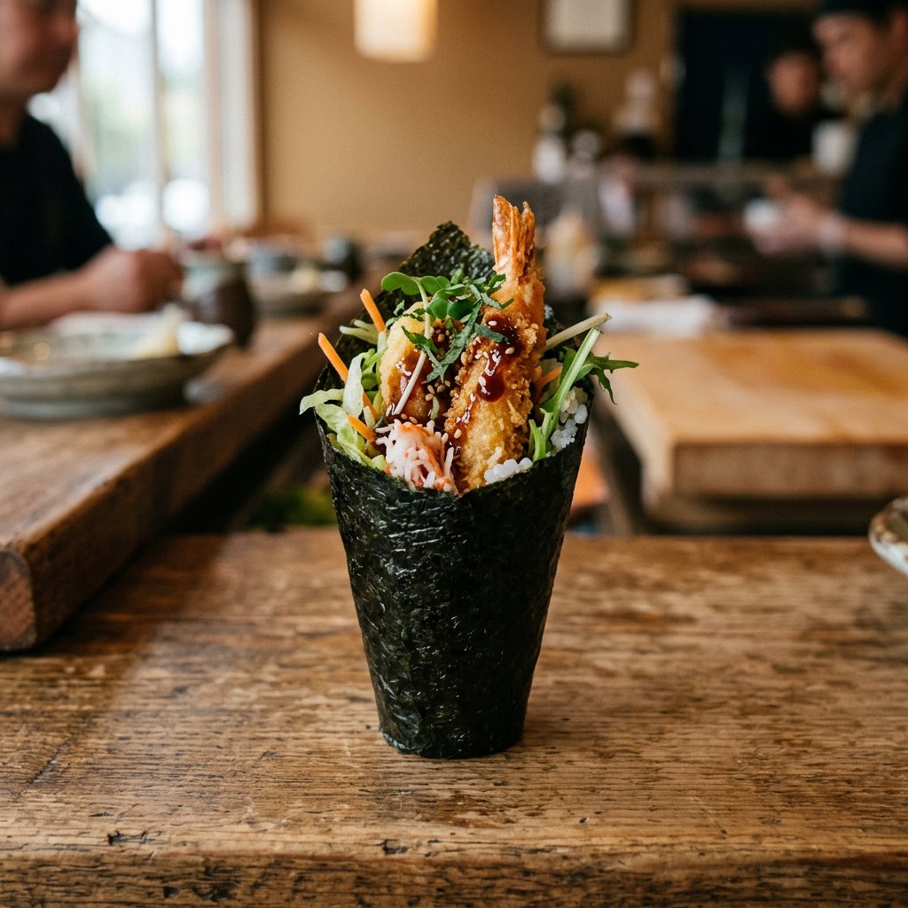 156.  Temaki King · 天妇罗虾蟹肉棒手卷