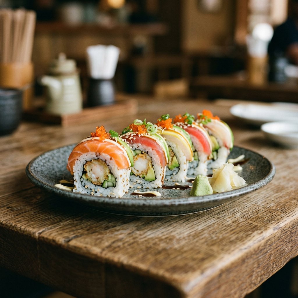 126.  Rainbow Rolls · 天妇罗虾彩虹反卷