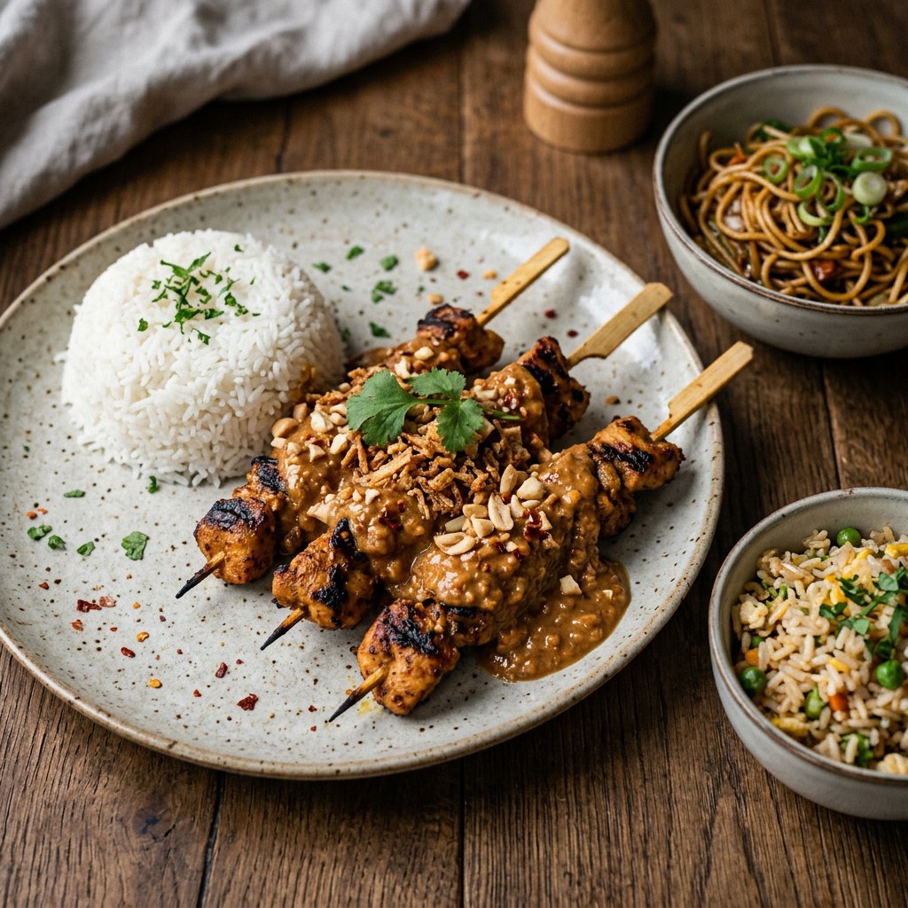Sate mit Hühnerfleisch