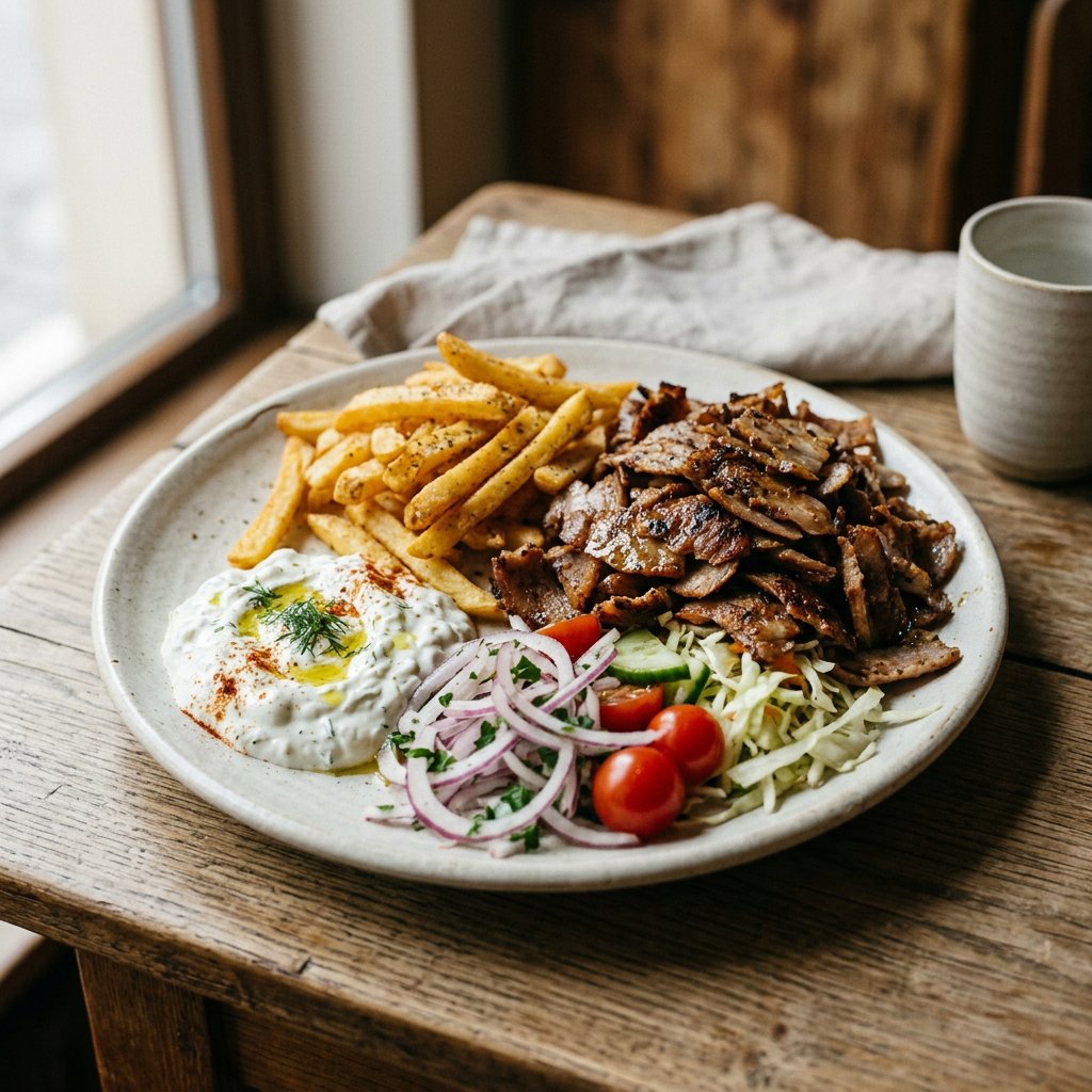 Gyros und Fisch