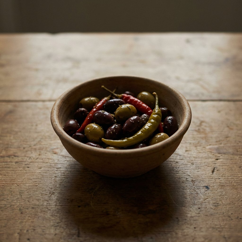 Griechische Oliven & Peperoni