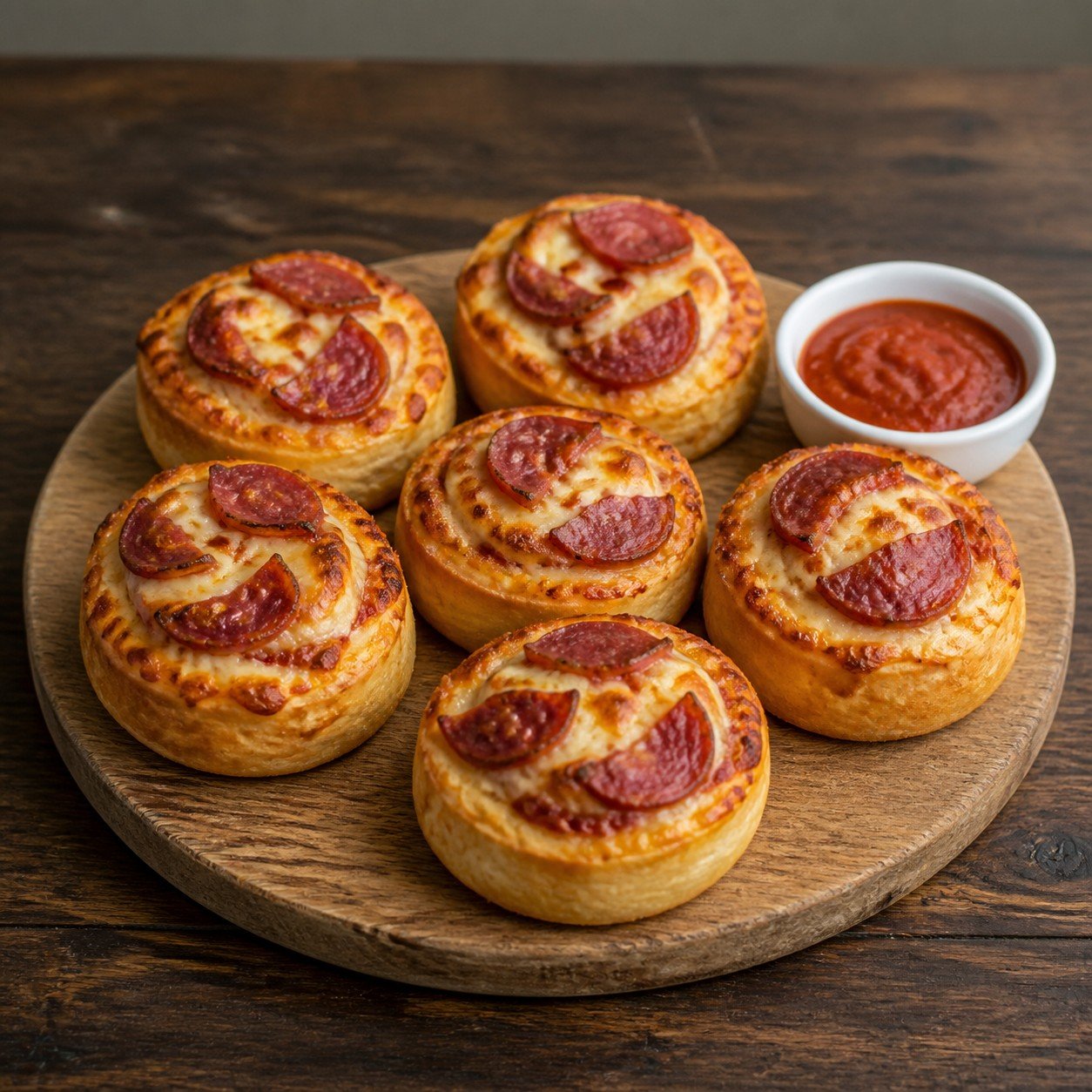 Pizzabrötchen mit Rindersalami