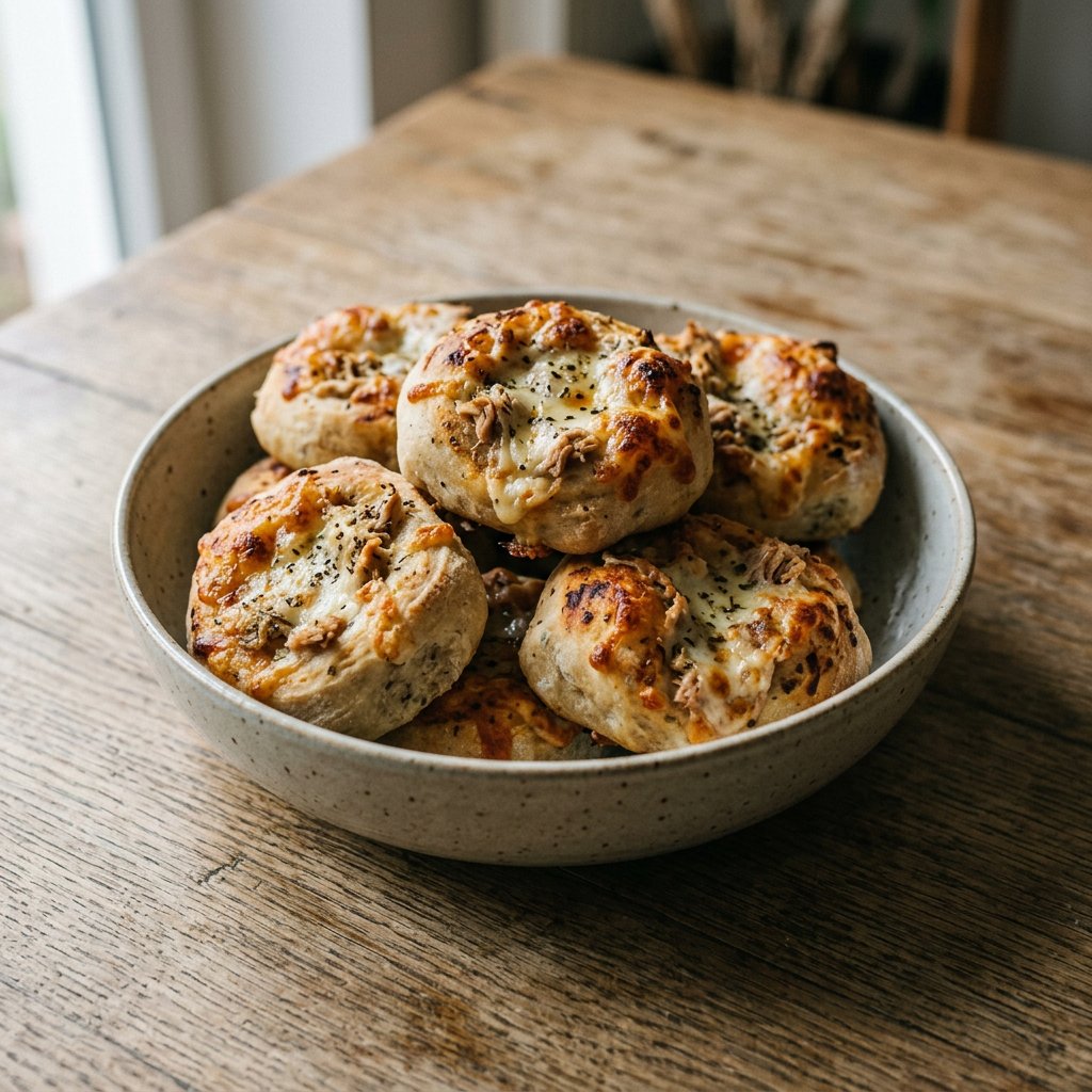 Pizzabrötchen mit Käse, Thunfisch