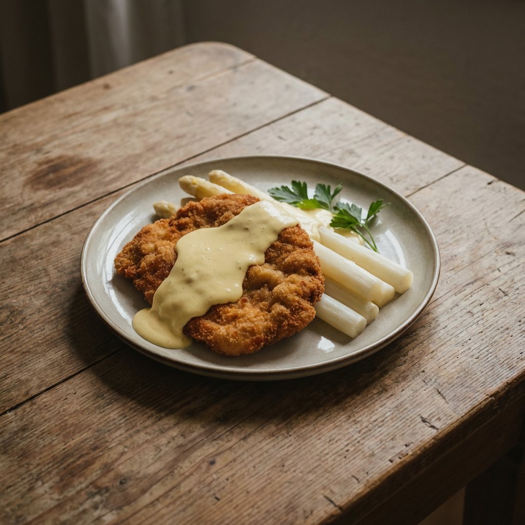 Spargel Schnitzel (mit Sauce Hollandaise)