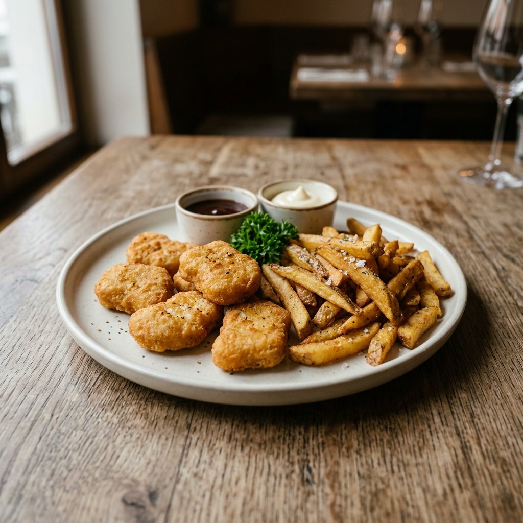 Hähnchen Nuggets-Pommes Frites