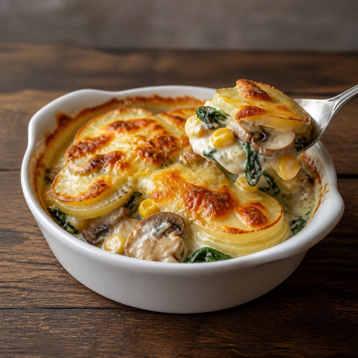 Kartoffelgratin Funghi al Forno