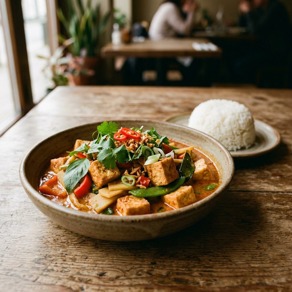 Tofu in rotem Kokoscurry